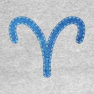 Aries - Zodiac Sign - Denim Stitch T-Shirt